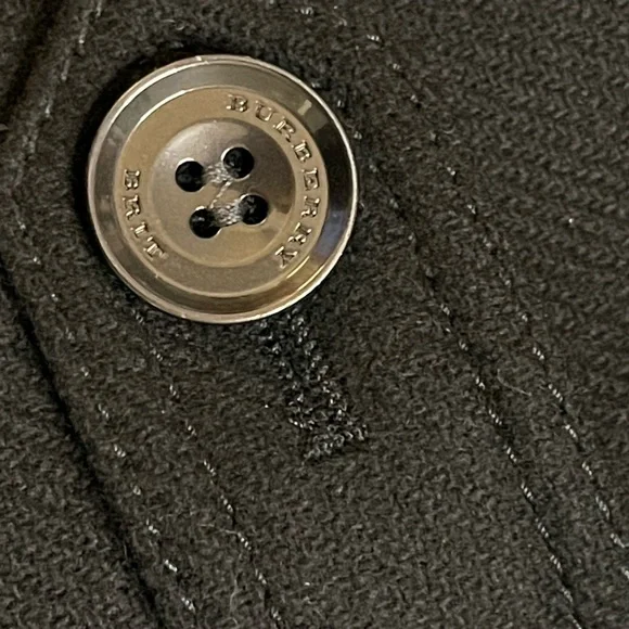 Burberry Black Fitted Trench Coat Wool - Picture 4 of 13